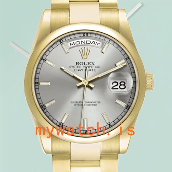 Rolex Day-Date 118208 Mens 36mm Gold-tone Stainless Steel: A Timeless Masterpiece