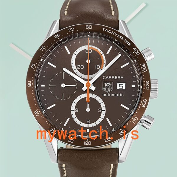 Tag Heuer Carrera 43mm Mens CV2013.FC6234 Silver-tone Brown Dial: Genuine vs. Replica