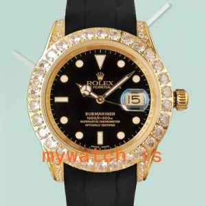 Rolex Submariner 40mm Mens 16613 Rubber Band Gold-tone: A Timeless Masterpiece