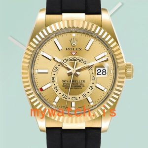 Rolex Sky-Dweller 42mm Mens m326238-0007 Stainless Steel Rubber Band: A Masterpiece of Luxury and Functionality