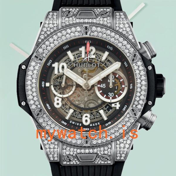 Hublot Big Bang 44mm Men 411.NX.1170.RX.1704 Diamond Bezel Rubber Band: A Fusion of Luxury and Innovation