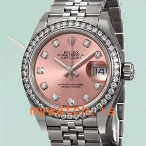 Rolex Datejust 28mm Ladies m279384rbr-0003 Diamond Bezel: Genuine vs. Replica