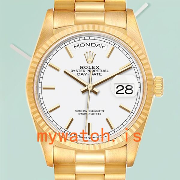 Rolex Day-Date Mens 36mm m128238-0081 Stainless Steel: Genuine vs. Replica