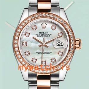 Rolex Datejust 28mm m279381rbr-0014 Ladies Silver-tone: A Timeless Elegance