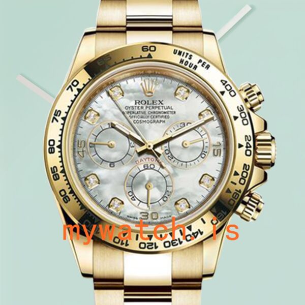 Rolex Daytona 40mm Mens 116508WMDO Yellow Gold-tone: Genuine vs. Replica Analysis