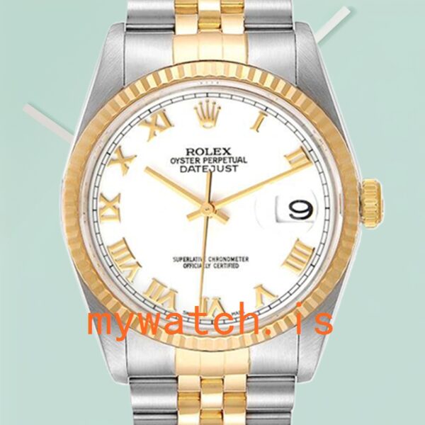 Rolex Datejust 16233WRJ Mens 36mm Black Dial Stainless Steel: A Timeless Classic