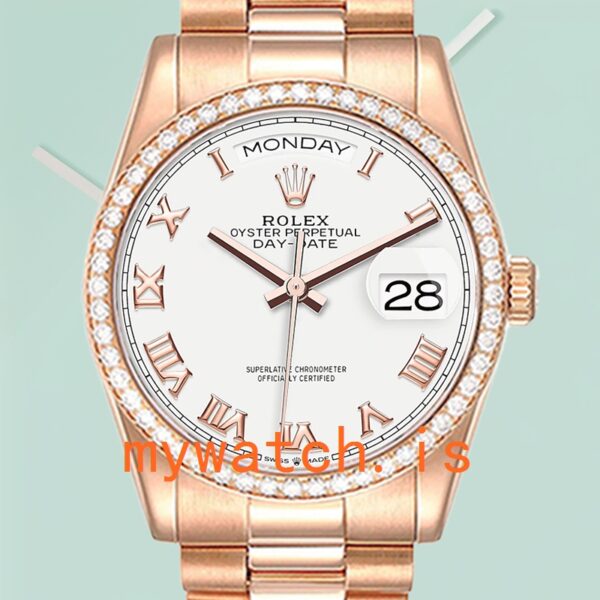 Rolex Day-Date 36mm m128345rbr-0054 Mens President Bracelet: Genuine vs. Replica