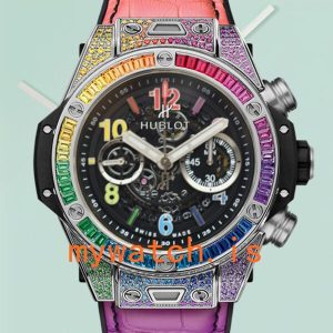 Hublot Big Bang Men 421.NX.1117.LR.0999 44mm Black Skeleton Dial Leather Strap: A Comprehensive Analysis